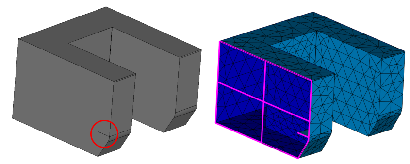 Unnecessary line mesh error