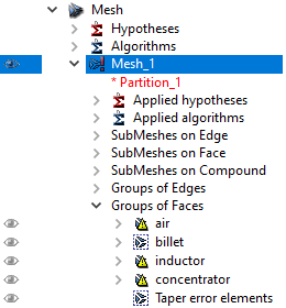 Taper error elements