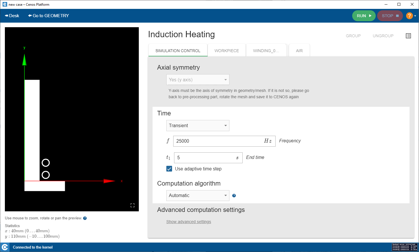 SIMULATION CONTROL