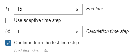 Continue from the last time step