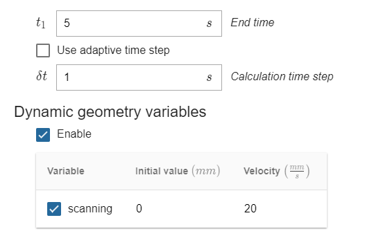 First scanning direction