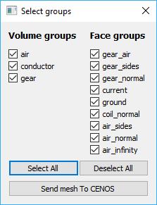 Select Groups before Export to CENOS